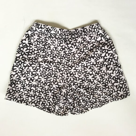 Marimekko x Uniqlo Black & White Daisy Floral Cotton Shorts Size 13 - Picture 2 of 3